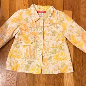 Gymboree Yellow and Green Floral Jacket
